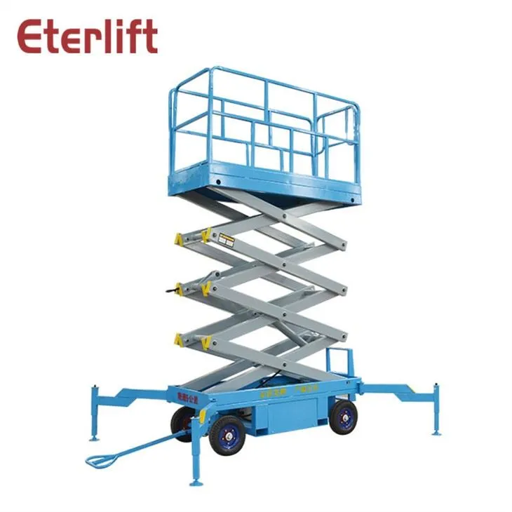 Hálfrafmagns vökvakerfi skæra lyftipallur