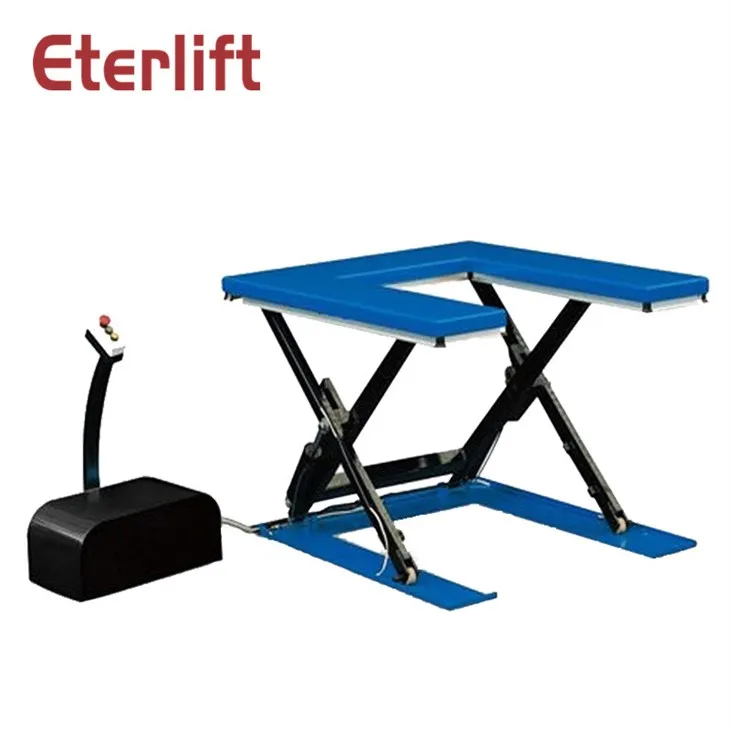 Tvöfalt skæri kyrrstætt lyftiborð 4000 Kg